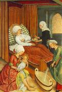 MASTER of the Pfullendorf Altar The Birth of Mary oil painting on canvas